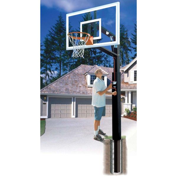 Bison 4'' Zip Crank Residential Basketball Hoop