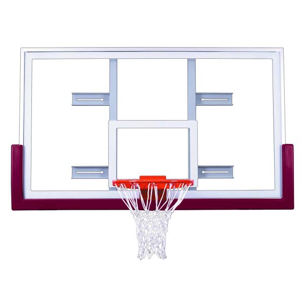 First Team 42”x72” Competitor Conversion Glass Basketball Backboard, Rim & Padding Upgrade Package
