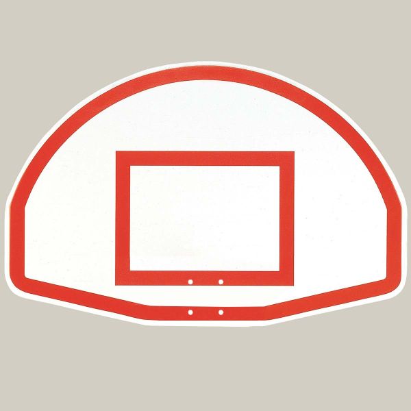 Bison 35"x54" Aluminum Fan Basketball Backboard, w/ Border, BA475SS 