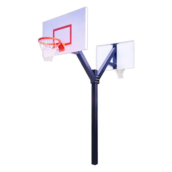 First Team Legend Jr. Extreme 5&quot; Square Dual Basketball Hoop w/ 36&quot;x60&quot; Backboard