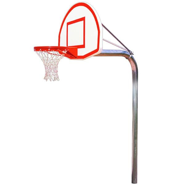 First Team RuffNeck 4-1/2&quot; Max Gooseneck Basketball Hoop w/ 36”x54” Fan Backboard