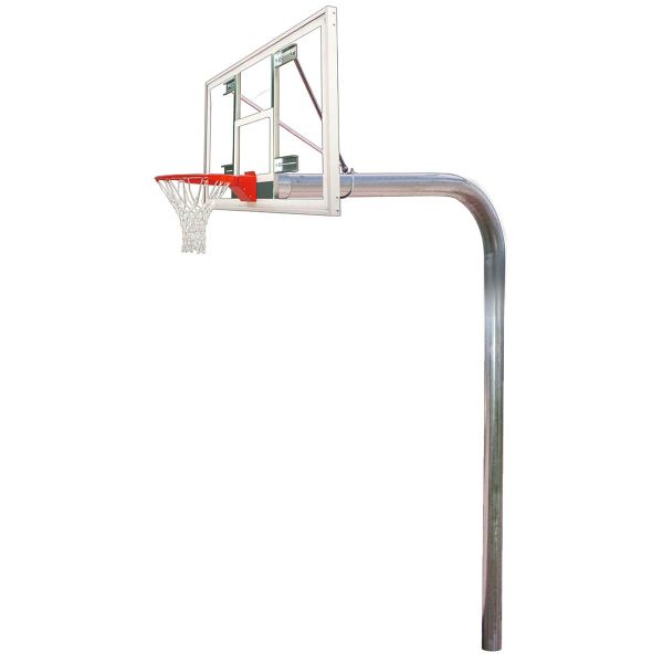 First Team Brute 5-9/16&quot; Gooseneck Basketball Hoop w/ Acrylic Backboard