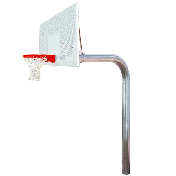First Team Tyrant Intensity 6-5/8" Gooseneck Basketball Hoop w/ 42”x72” Perforated Aluminum Backboard 
