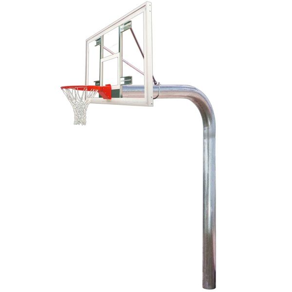 First Team Tyrant Supreme 6-5/8&quot; Gooseneck Basketball Hoop w/ 42”x72” Acrylic Backboard