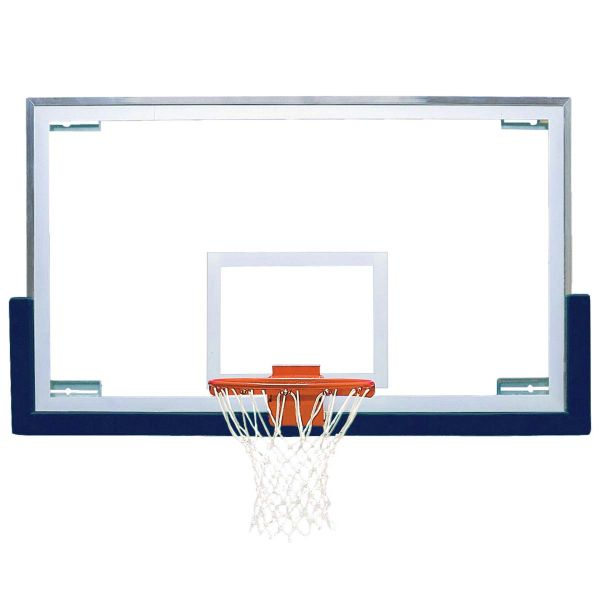 Bison 42"x72" Standard Glass Basketball Backboard, Rim & Padding Package 