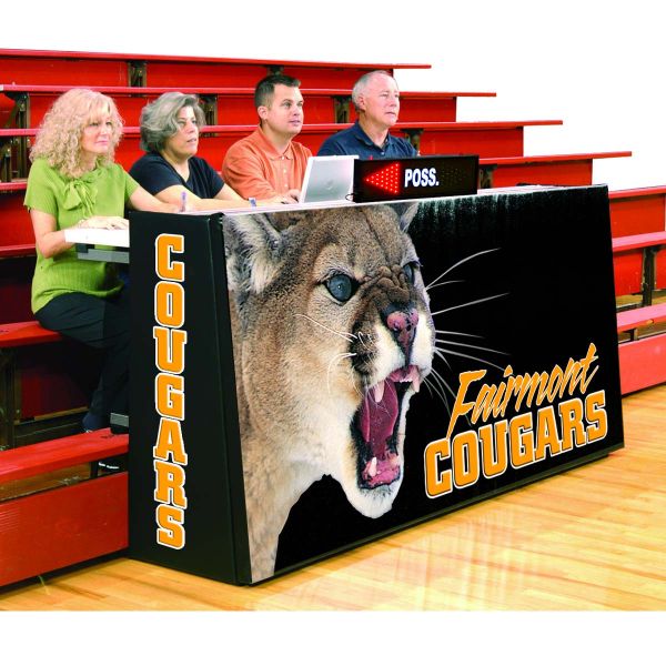 Bison 8' SportPride Space Saver Scorer’s Table