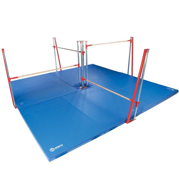 Spieth Polaris 6' Rail Quad Bar Gymnastics Training System w/ Mats