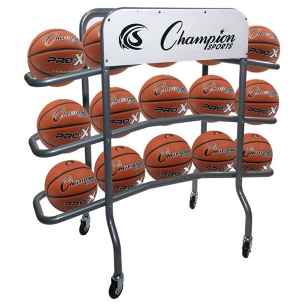 Champion 15 Ball Three Tier Pro Basketball Rack