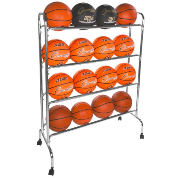 Champion 16 ball Wide Base Basketball Ball Rack, BRC4  