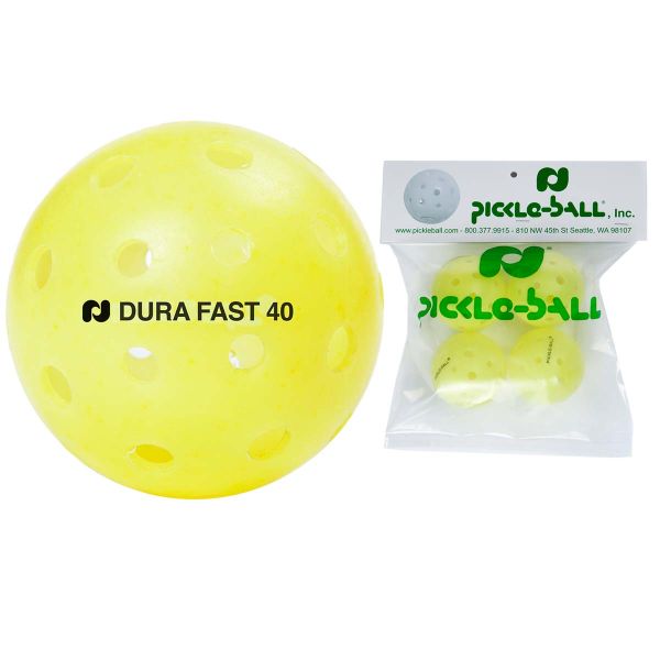 Dura Fast 40 Outdoor Pickleball Balls, 4pk