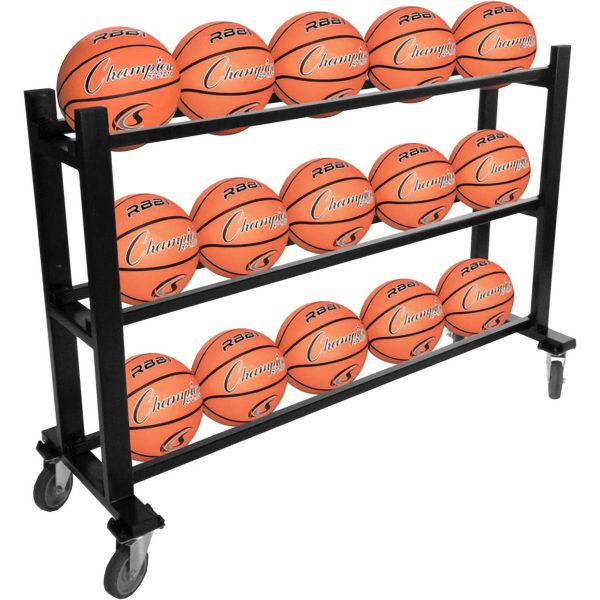 Champion 15 Ball Deluxe Heavy-Duty Basketball Cart
