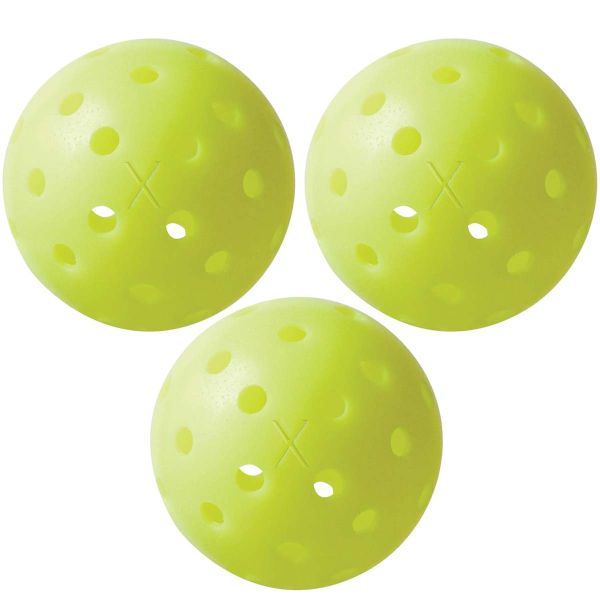 Franklin 3/pk X-40 Optic Yellow Outdoor Pickleballs