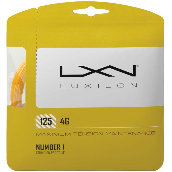 Luxilon 4G 16L/1.25mm Tennis String, Gold, 40'