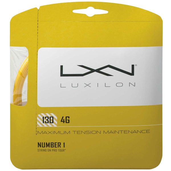 Luxilon 4G 16/1.30mm Tennis String, Gold, 40'