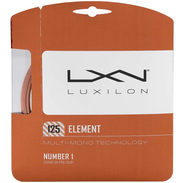 Luxilon Element 16L/1.25mm Tennis String, Bronze, 40'