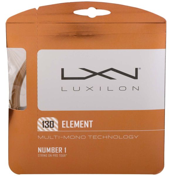 Luxilon Element 16/1.30mm Tennis String, Bronze, 40'