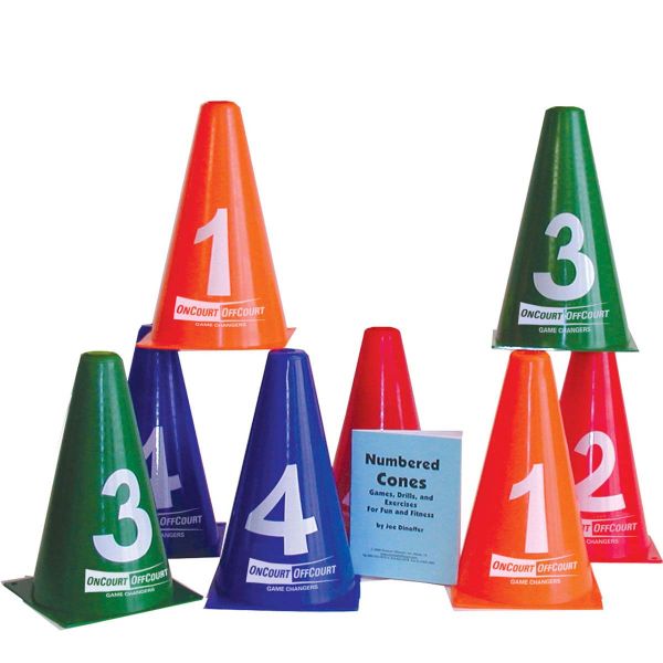 Tennis Court Number Cones, Set of 8