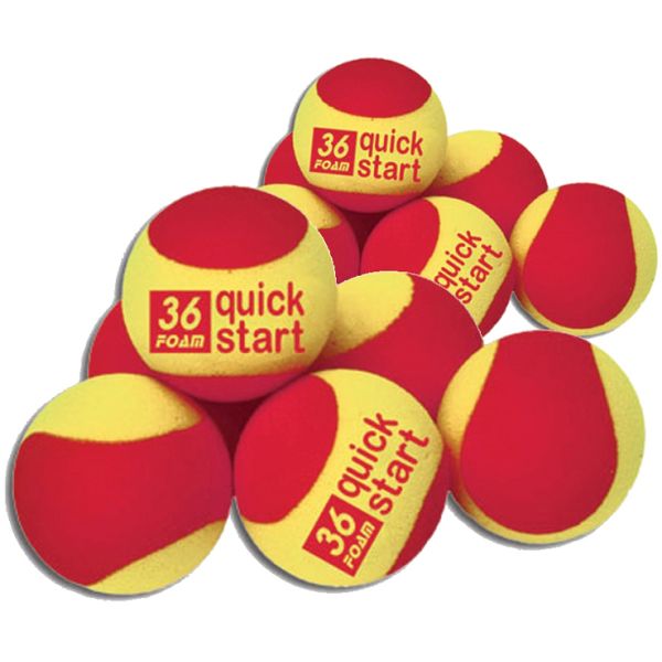 Quick Start 36 Foam Training Tennis Balls, case of 144