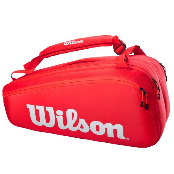 Wilson 9 Pack Super Tour Red Tennis Bag