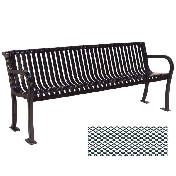Ultrasite Lexington Thermoplastic Coated Bench w/ Back