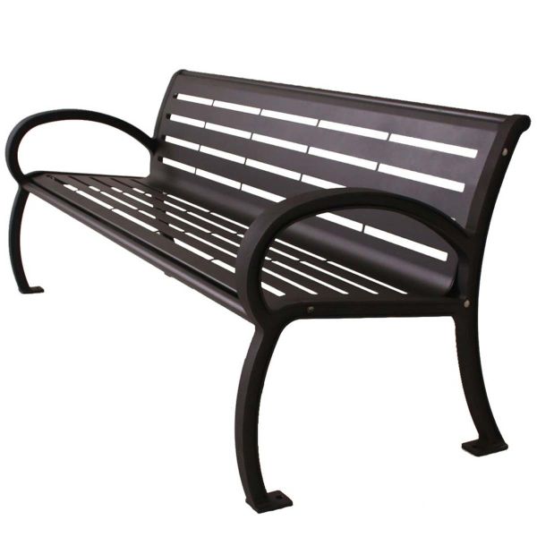 Ultrasite Wilmington Horizontal Slat Bench w/ Back