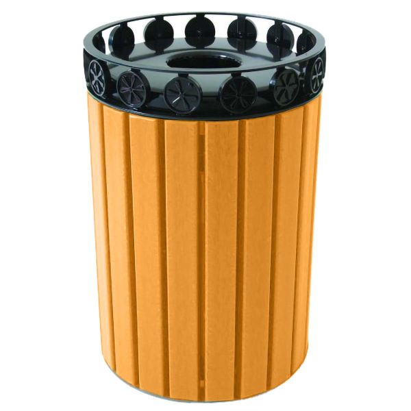 Ultrasite Charleston Thermoplastic Coated Recycled Trash Receptacle