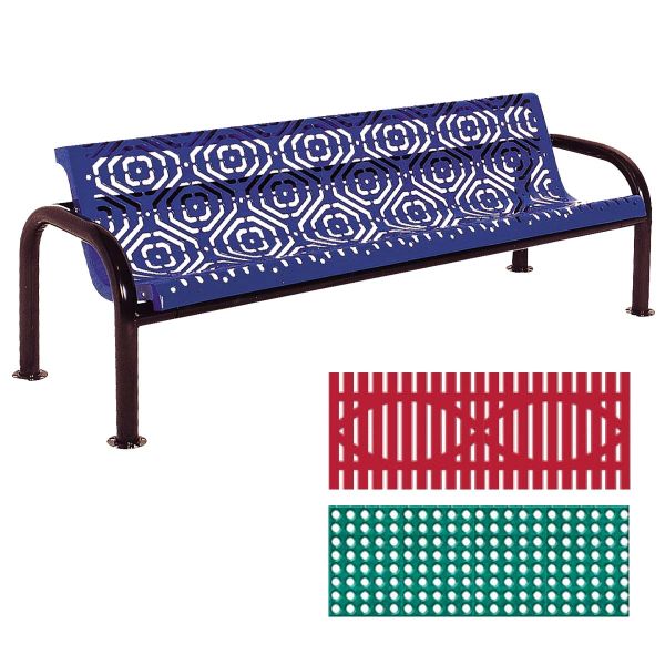 Ultrasite Contour Thermoplastic Coated Bench w/ Back