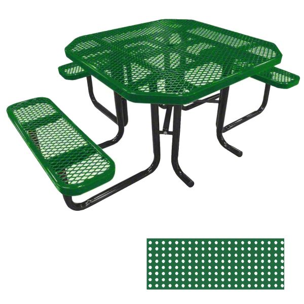 Ultrasite 46" Thermoplastic Coated ADA 3-Seat Octagon Table