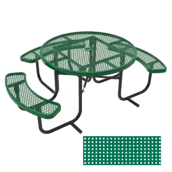 Ultrasite 46" Thermoplastic Coated ADA 3-Seat Round Table
