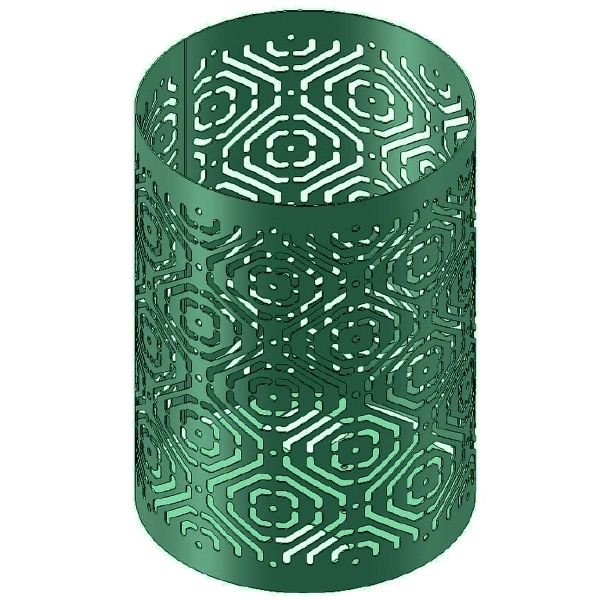 Ultrasite Fiesta Pattern Thermoplastic Coated Trash Receptacle
