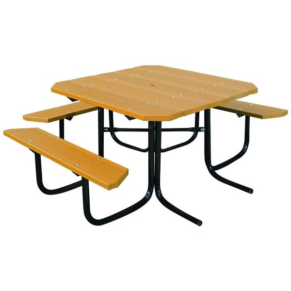 Ultrasite Natural Recycled Plastic ADA 48" Square Table
