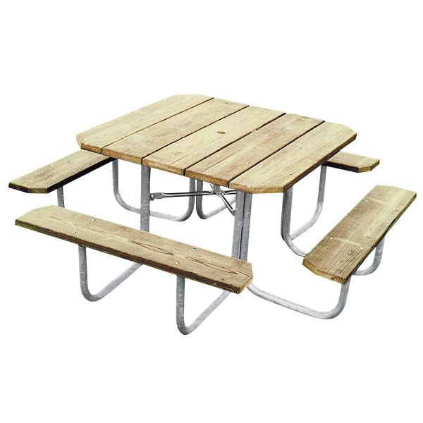 Ultrasite Natural Recycled Plastic 48" Square Table