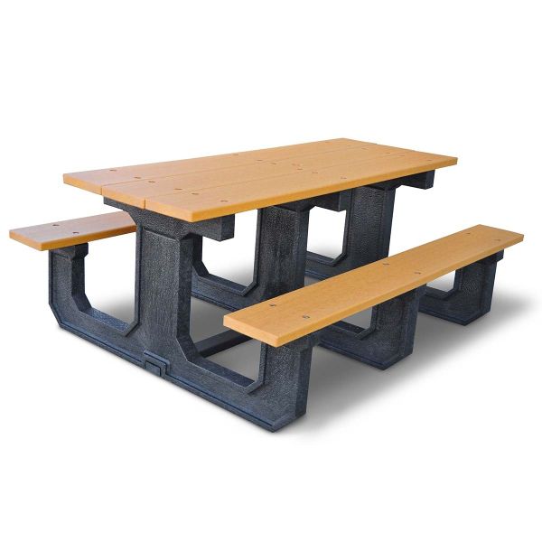 Ultrasite Natural Recycled Plastic Rectangular Picnic Table
