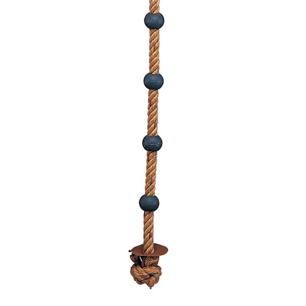 Gill Hemp Knotted End Climbing Rope w/ Rubber Balls