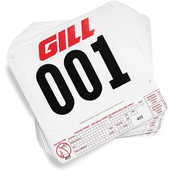 Gill Tear Tag Track Competitor's Numbers