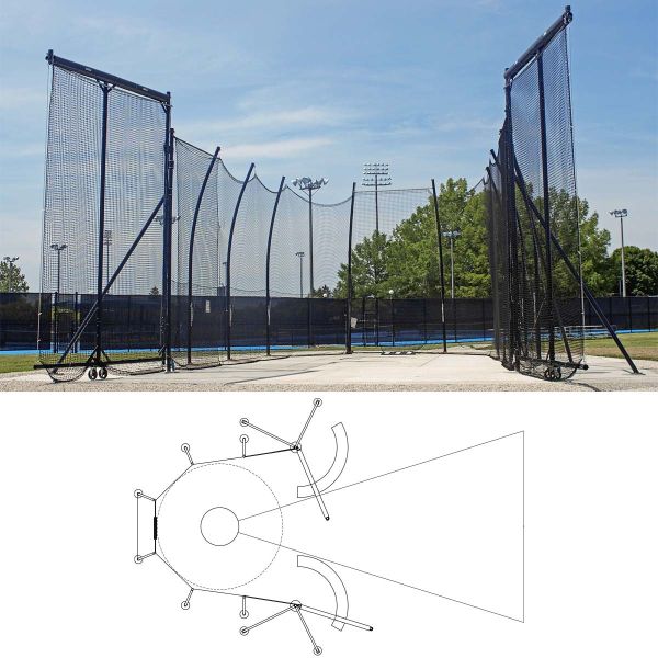Gill NCAA Single Ring Hammer/Discus Cage