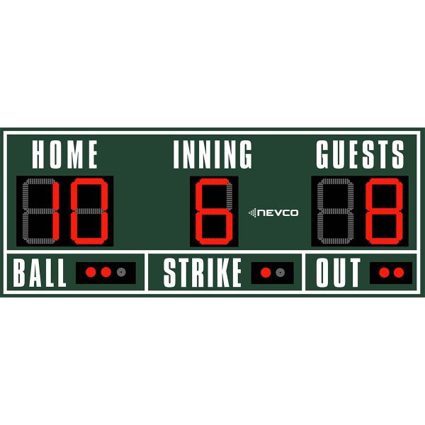 Nevco 10'x4' Baseball/Softball Scoreboard w/ Wireless Controller, 1610