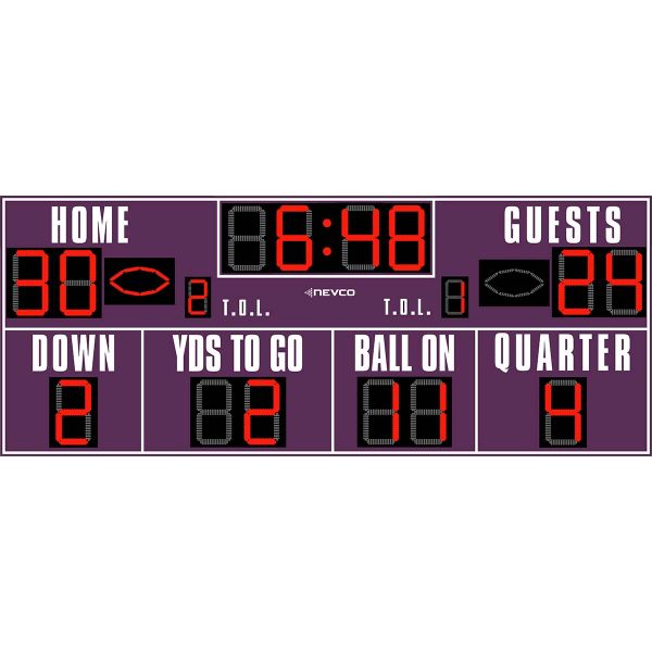 Nevco 20'x8' Football Scoreboard w/ Wireless Controller, 3621