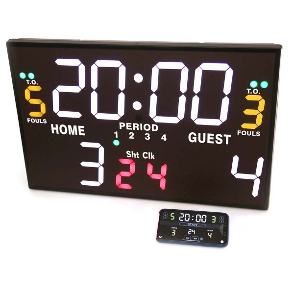 Trigon Bluetooth, Battery Powered Multi-Sport Tabletop Scoreboard w/remote