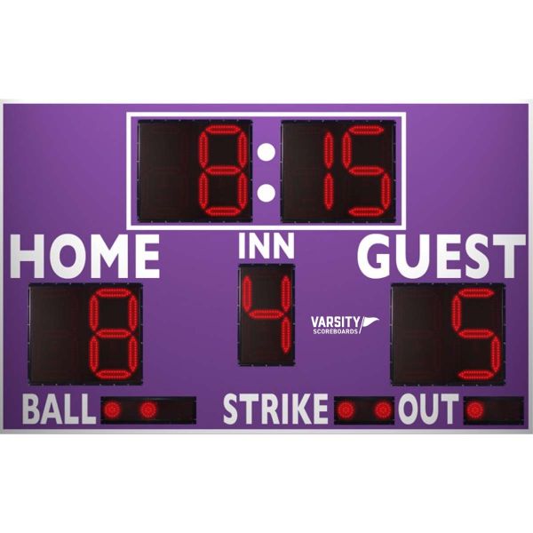 Varsity 8'x5' 3312 Baseball/Softball Scoreboard w/ Wireless Controller