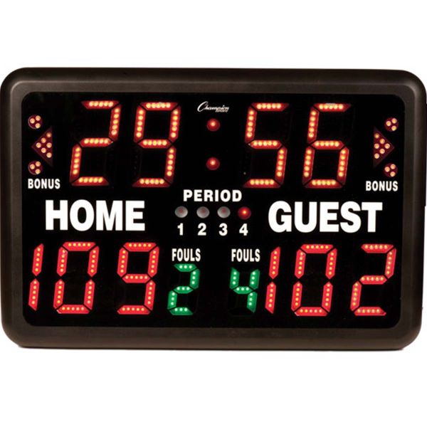 Champion Multi-Sport Indoor Electric TableTop Scoreboard w/ Remote, 24"x16"