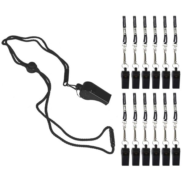 Champion 12/pk Plastic Whistle/Lanyard Combo