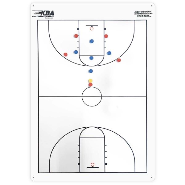 KBA Magnetic Playmaker Basketball Coaching Board, 24"x36"