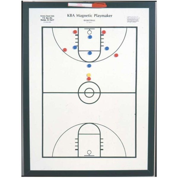 KBA Magnetic Playmaker Basketball Coaching Board, 18"x24"