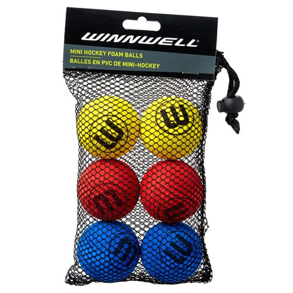 Winnwell Knee Hockey Pack of 6 Foam Balls