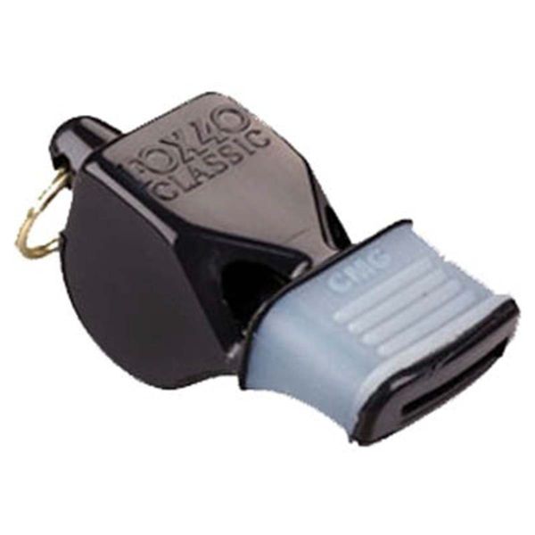 Fox 40 Classic CMG Comfort Grip Coach/Referee Whistle, Black