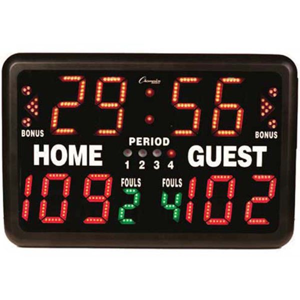 Remote Controlled Scoreboard Red/Blue 5" digits w/Batt & Suction Cup Mount 
