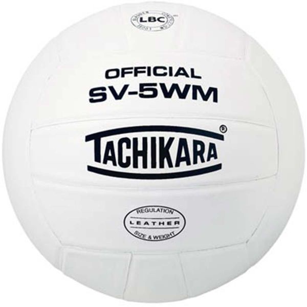 Tachikara SV5WM Leather Volleyball, WHITE