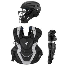 Helmet Small 6 1/8-7 inch Hat Size| 12 inch Chest Protector Easton Black 2.0 Youth Catchers Protective Box Set Dual Density Foam Black 11.5 inch Leg Guards 2020 Jr Youth Age 6-8