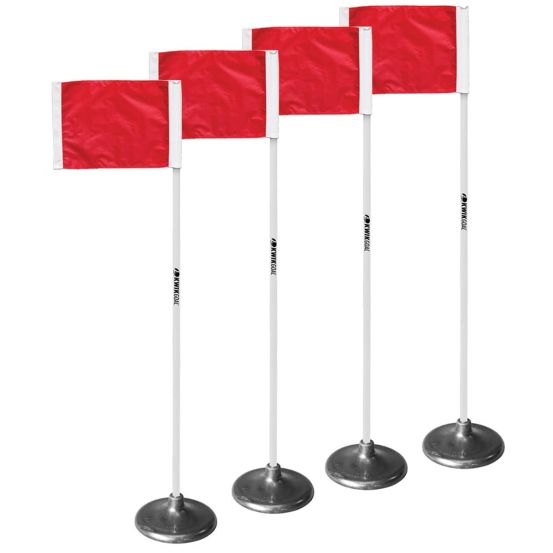 Red Soccer Flags 60” Inch 4-Pack Corner Flags for Soccer Field 